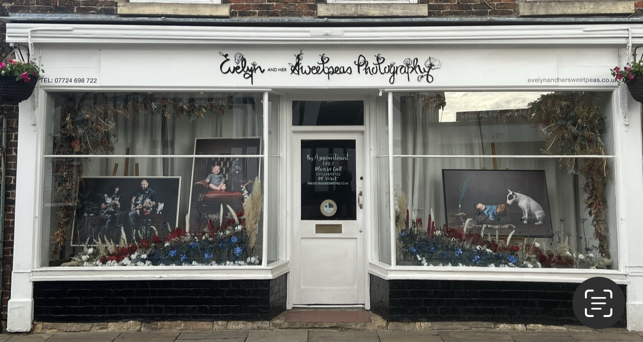 shop front of my photography studio newborn photographer Leeds